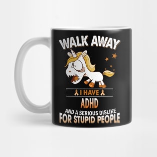 funny ADHD grumpy unicorn warrior Mug